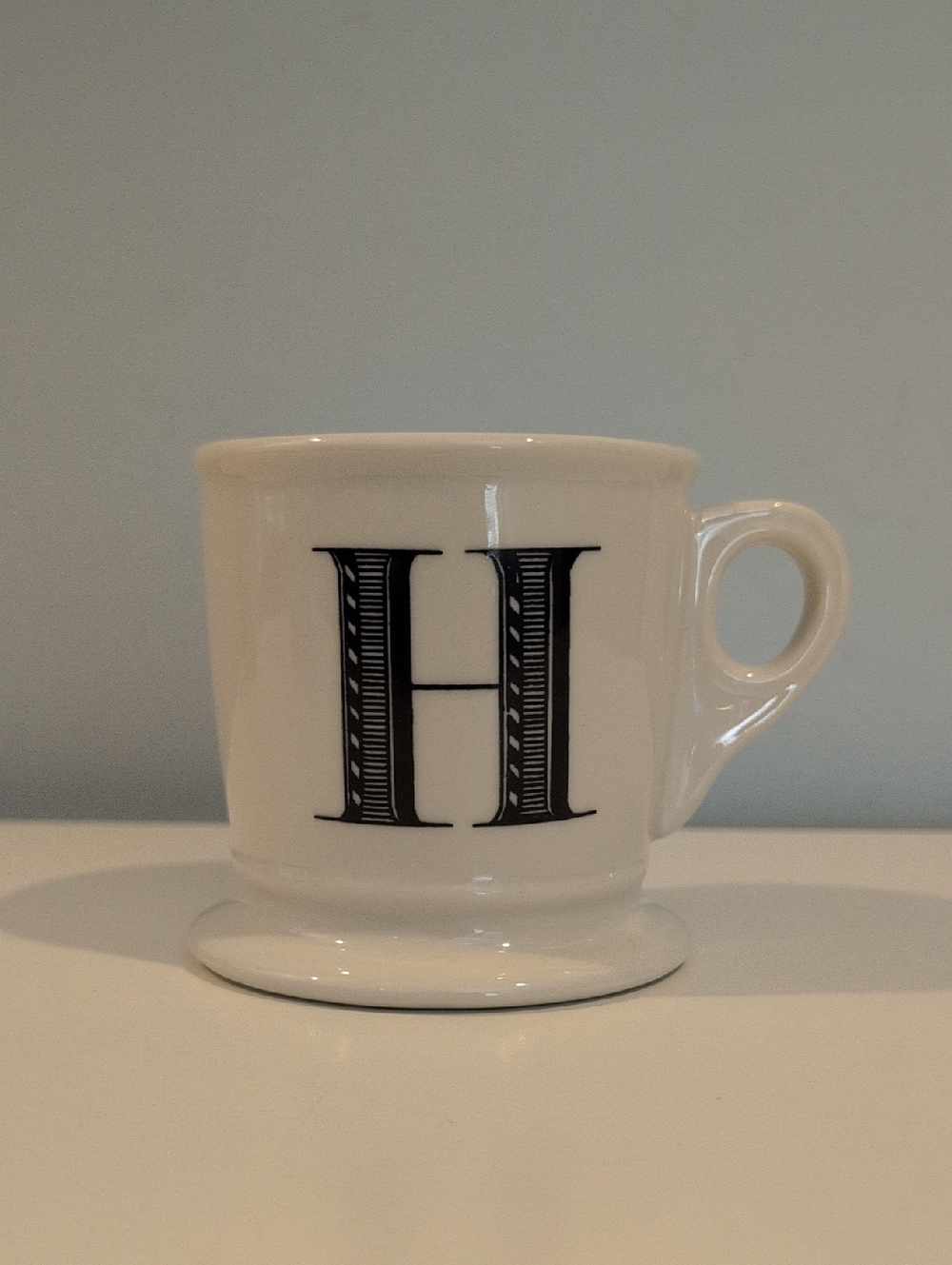 Anthropologie Ceramic Monogram Letter H Coffee Mug